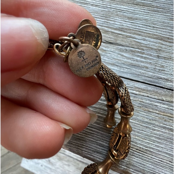 ALEX & ANI Gold Expandable Charm Bracelets LOT Because I am a Girl X 3 Retired - Picture 2 of 9